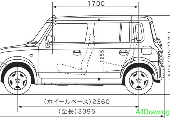 Mazda Spiano (2007), Japan only (Мазда Спьяно (2007), Джапан онли) - чертежи (рисунки) автомобиля